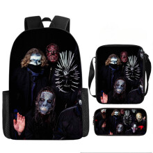 (Style E)Slipknot Digital Art Rucksack Umhängetasche Set Verschleißfest Oxford Teen Stoff