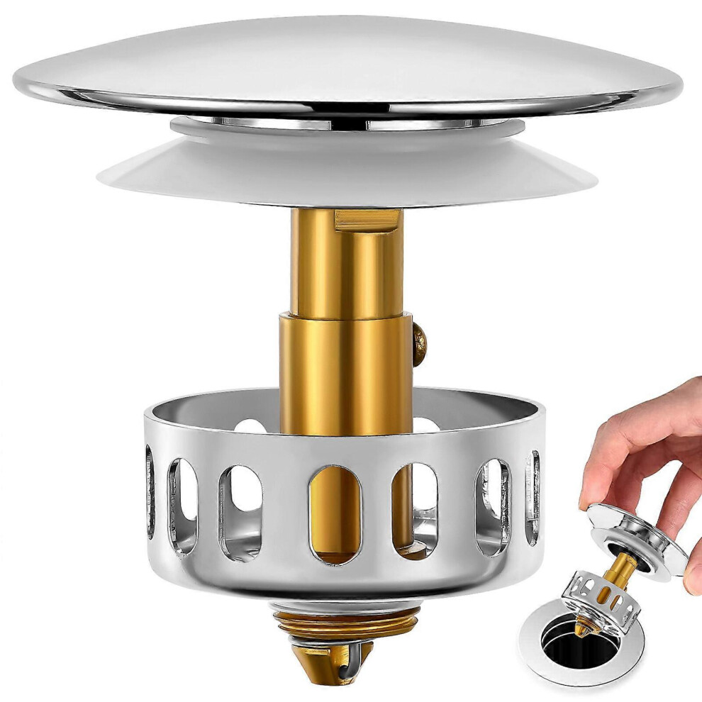 Kricely (As Show, One Size) Wash Basin Bounce Drain Stopper Bathroom Sink Drain Plug Sink Drain Stopper For Kitchen Bathroom