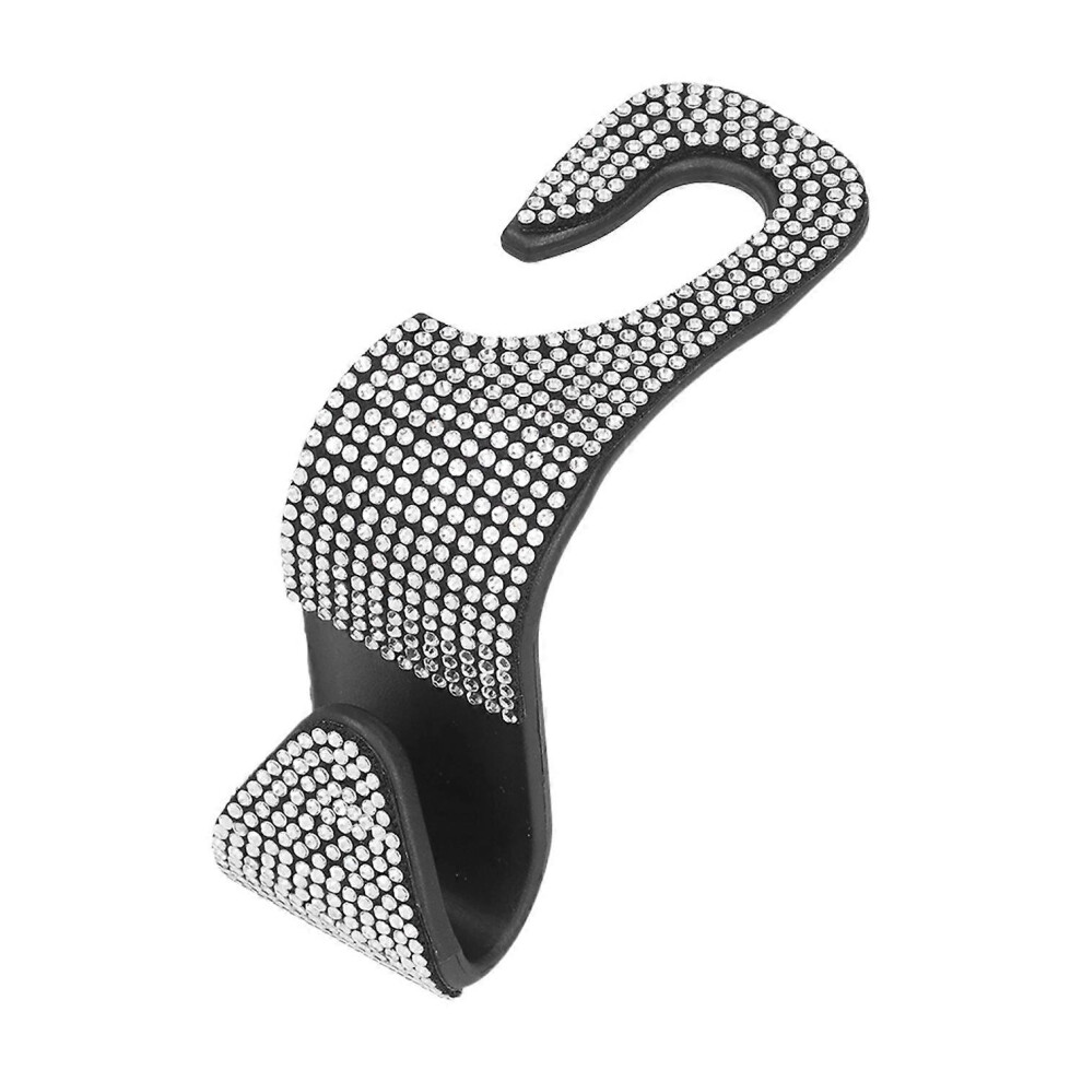 (As Show, One Size) Car Hooks Bling Car Seat Backseat Hanger Decorative Bling Car Headrest Hangers With Rhinestones For 6909775601891
