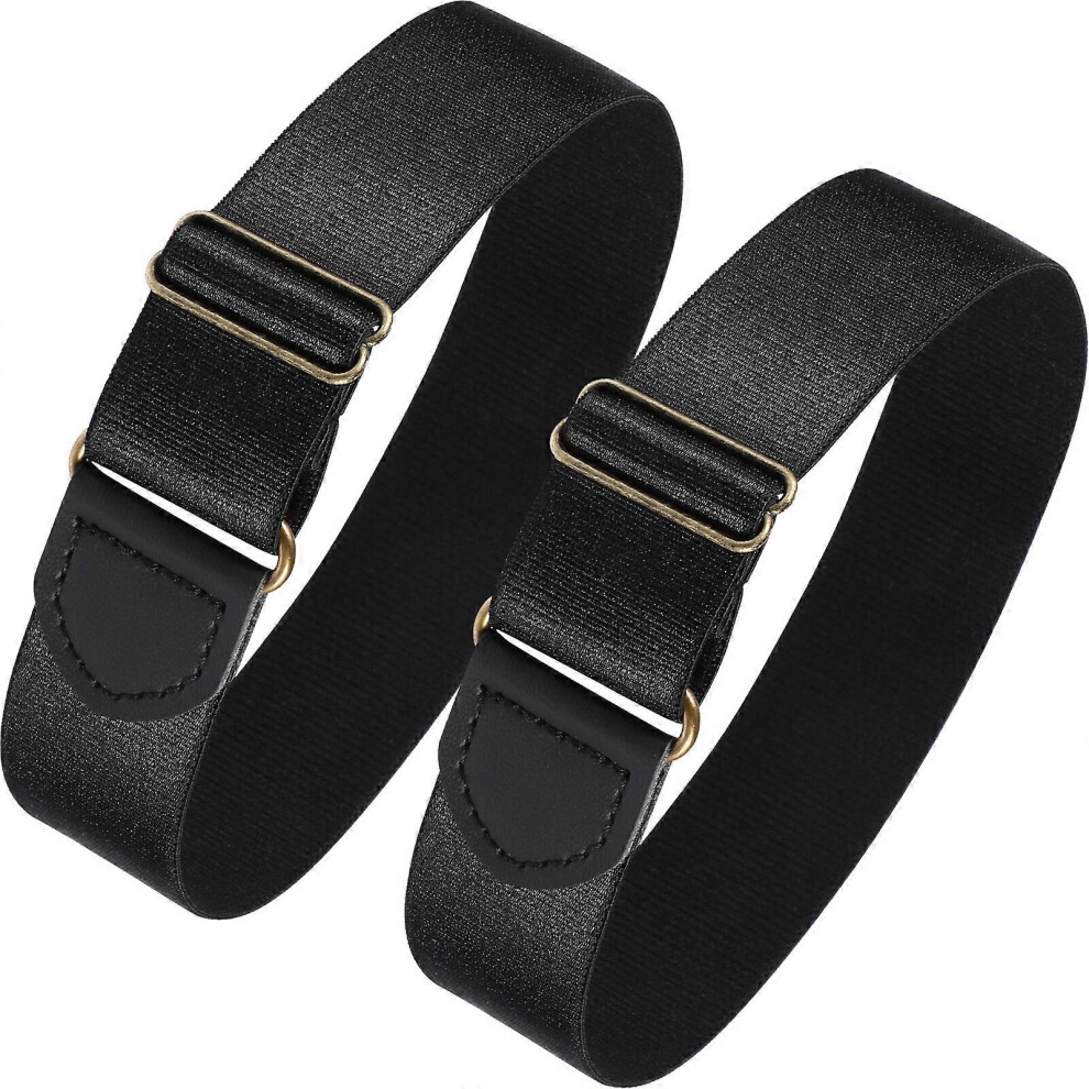 Kricely (As Show, One Size) 2 Pcs Elastic Adjustable Armbands Shirt Garter Sleeve Holders For Men Women
