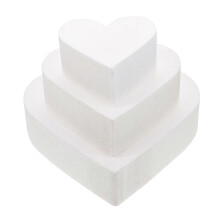 (As show, One size) 3pcs Foams Heart Shaped Cake Mold DIY Polystyrene Cake Modelling Party Decoration