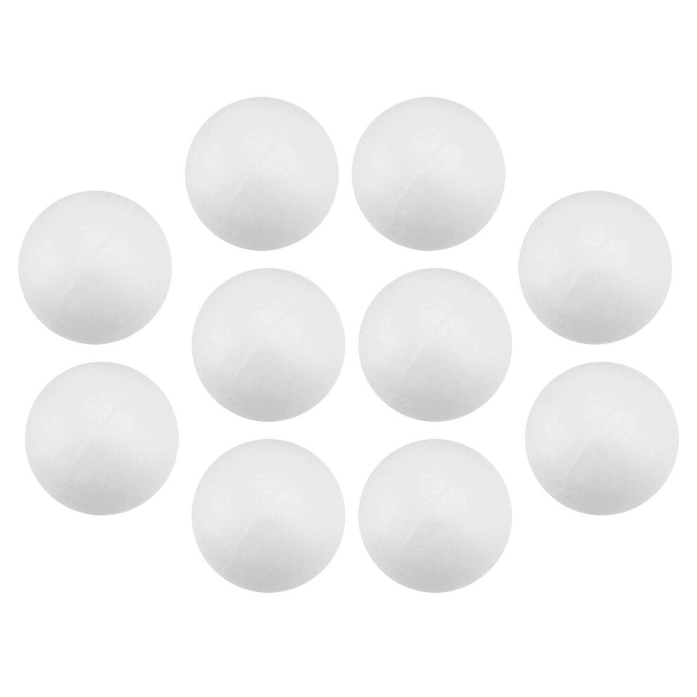 Kricely (, One Size) 10Pcs 7Cm Christmas Decoration Modelling Craft Polystyrene Ball Sphere (White) White