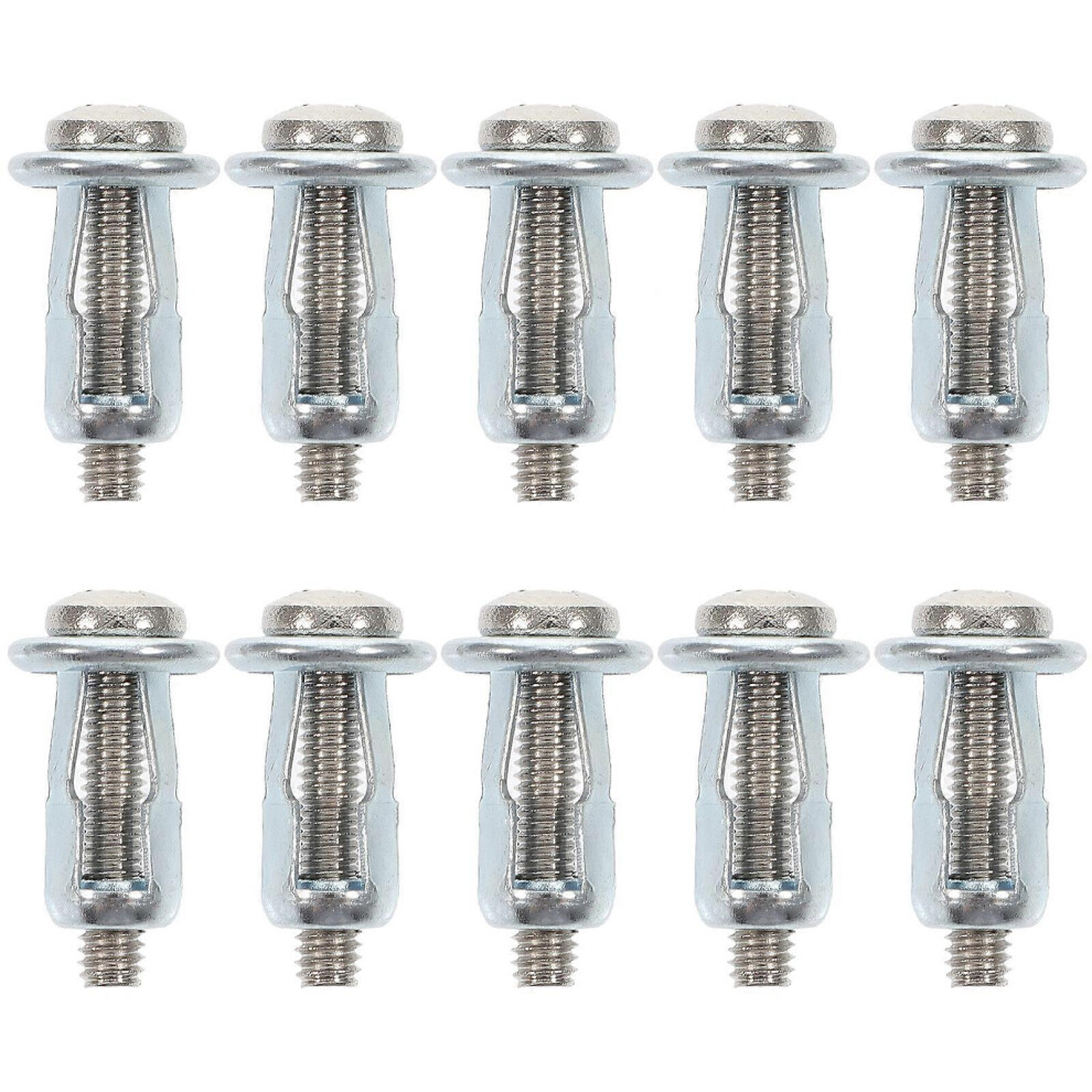Kricely (As Show, One Size) 10Pcs Hollow Door Anchor Expansion Nut Jack Nut With Screw Jack Fixing Nut