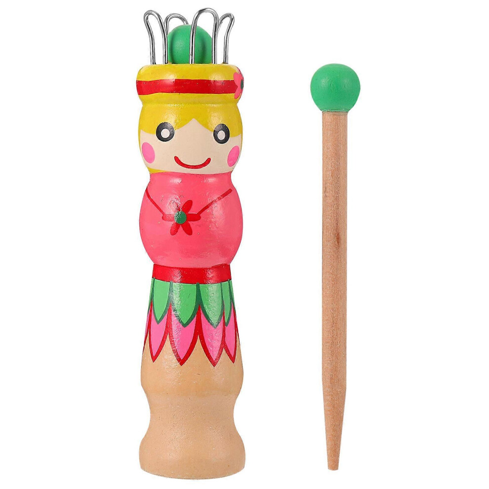 Kricely (As Show, One Size) Wood Yarn Wool Knitter Knitting Doll Craft Loom Rope Braided Maker With Needle