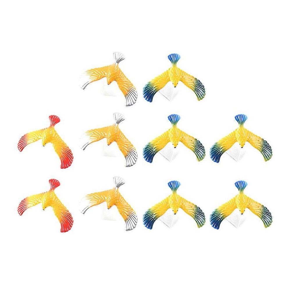 Kricely (As Show, One Size) 10Pcs Balance Bird Gravity Eagle Bird Finger Balance Toys Kids Educational Toys