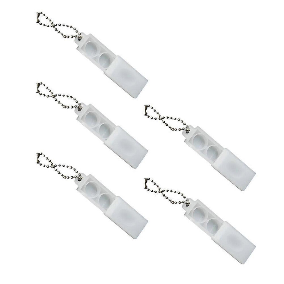 Kricely (As Show, One Size) 5Pcs Hearing Aid Amplifier Plastic Battery Holder Storage Case Box Battery Caddy With Keychain