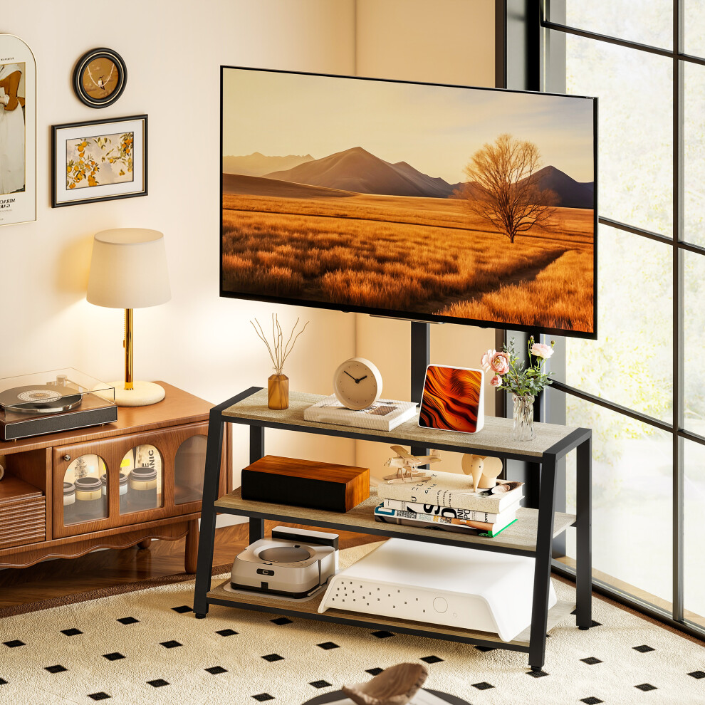 HOMCOM TV Stand Cabinet with Swivel Bracket for 32 - 65 Inch TVs