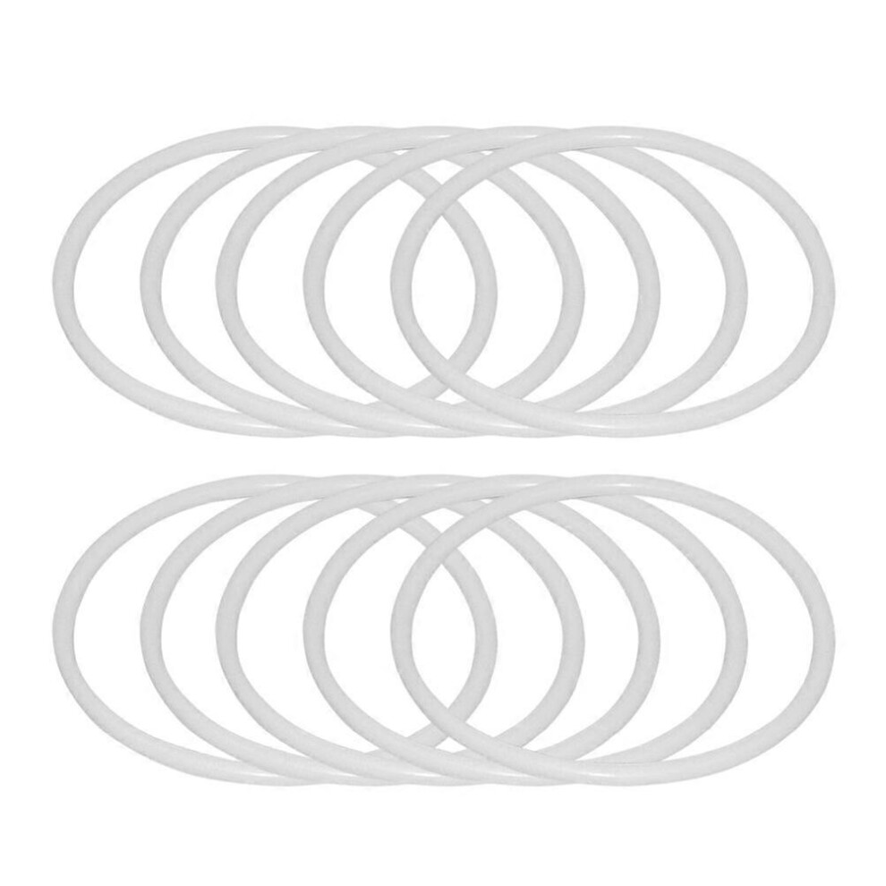 Kricely (As Show, One Size) 20Pcs Dreamcatcher Round Hoops White Plastic Circles Diy Dreamcatcher Material Accessories (11Cm)