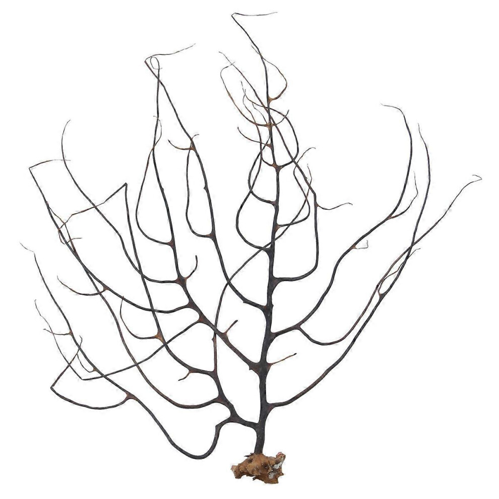 Kricely (As Show, One Size) Sea Fan Fish Tank Aquarium Decoration Sea Ornament (Size For Random) Black/Coral