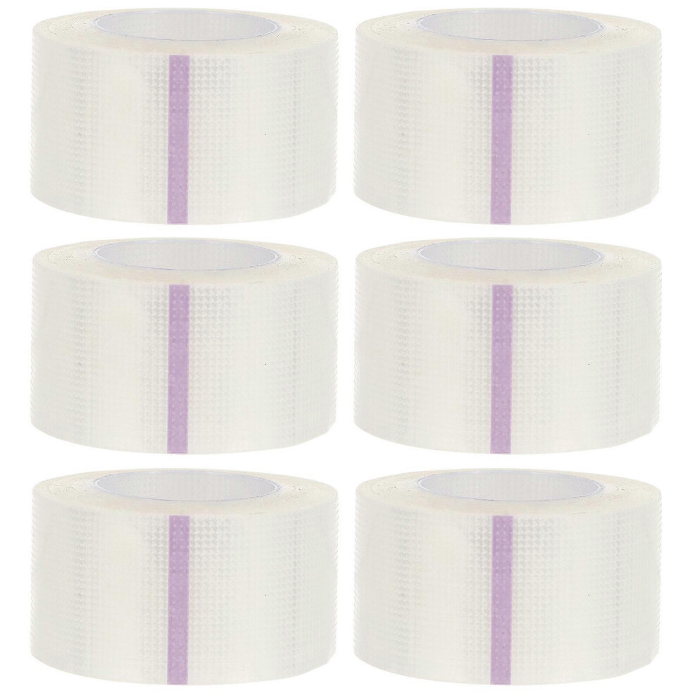 Kricely (As Show, One Size) 6 Rolls Medical Tape Pressure Sensitive Skin Tape Clear Surgical Tape Pe Microporous First Aid Tape