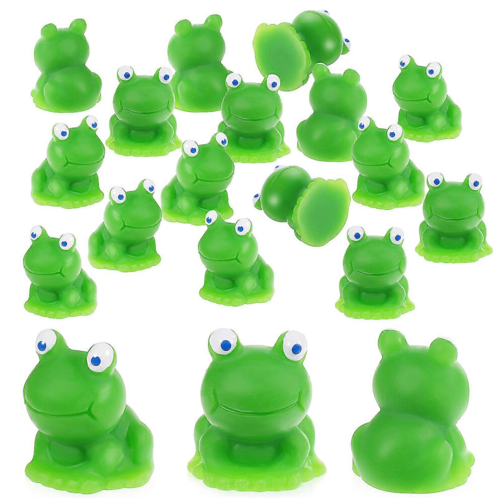Kricely (As Show, One Size) 20 Pcs Resin Frog Figurines Realistic Frog Models Animal Models Educational Teaching Props Kid Toys Playthings Ornaments