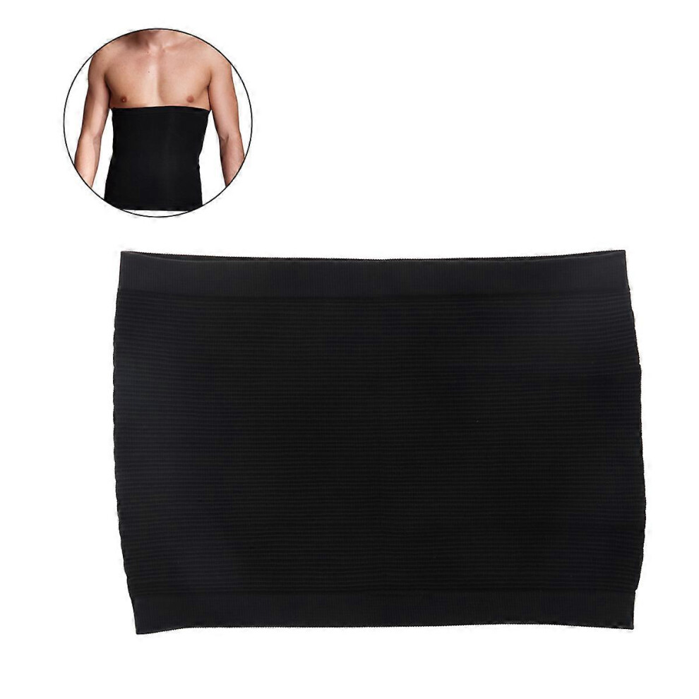 Kricely Black (As Show, One Size) Men's Inner Muscle Belt Slimming Belt Beer Belly Body Shaper Belt Abdomen Shaper - Size L (Black)
