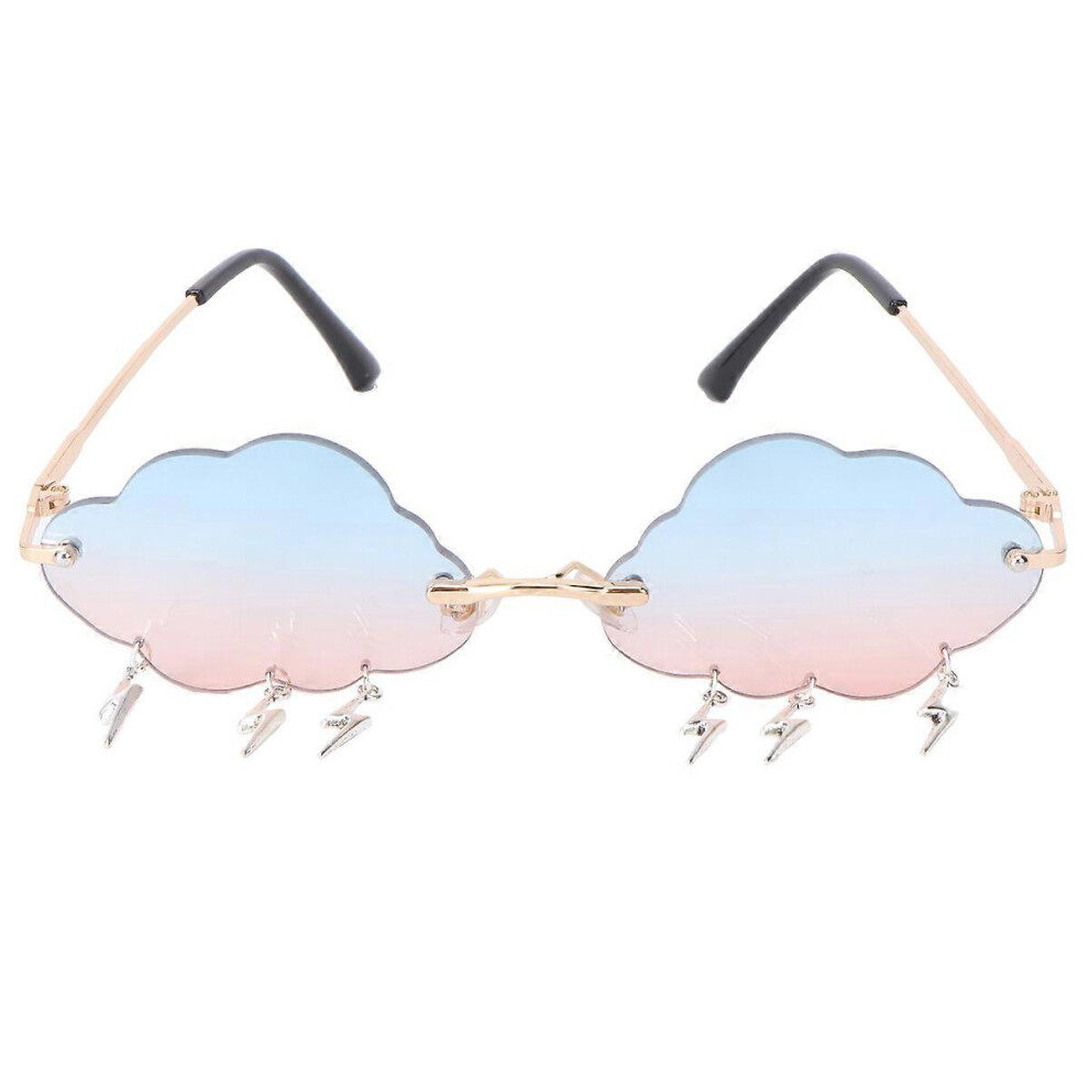 (Blue, One size) 1 Pair Party Cloud Glasses Creative Cloud Sunglasses Stylish Glasses for Women