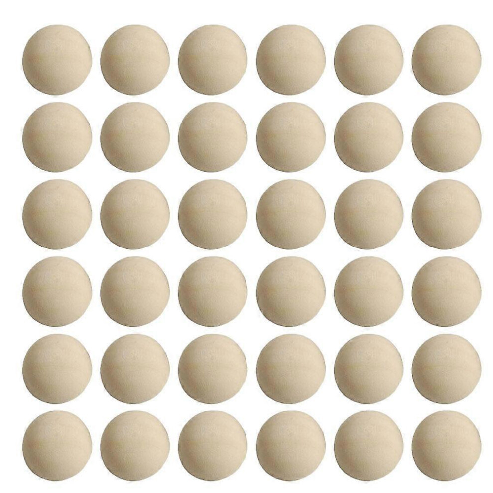 Kricely (Size 2, One Size) 100Pcs Unfinished Half Wooden Balls Mini Hemisphere Half Craft Balls For Diy Projects Kids Arts And Craft Supplies ( 15 Light/Yellow