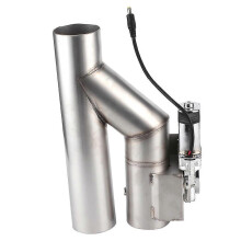 (As show, One size) 2.5in YPipe Electric Exhaust Catback Downpipe SingleOpen Integrated Cutout ECut Out Valve System Kit