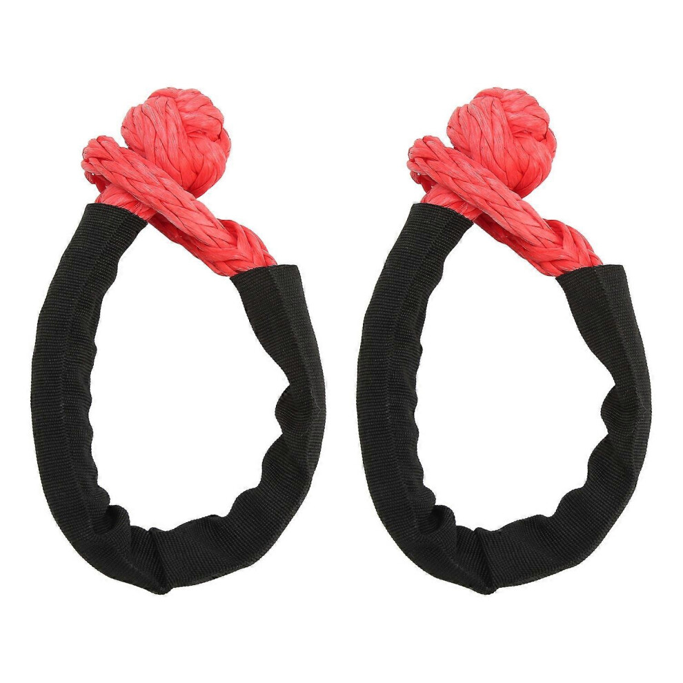 (As Show, One Size) 2 Pcs 10Mm Soft Shackle 39683 Lbs Breaking Strength Tow Shackles Rope Portable Lightweigh Wear Proof 6909775609897
