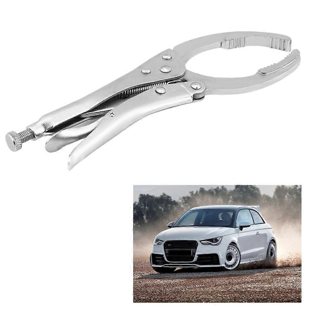 (As Show, One Size) 10Inch Car Vehicle Adjustable Oil Filter Wrench Plier Spanner Removal Tool 6909775662762