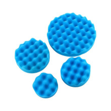 (As show, One size) 4Pcs 7 inch Car Polishing Sponge Foam Pads Buffing Wax Polisher Set