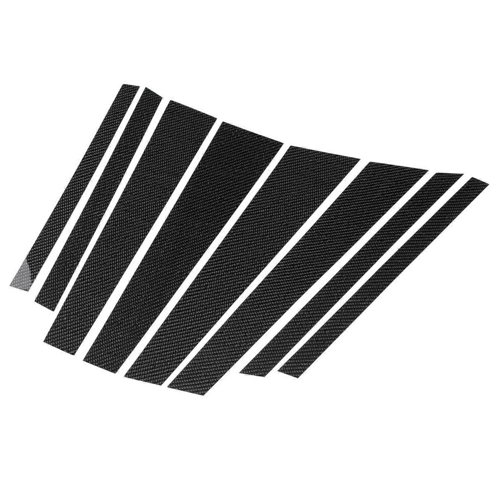(As Show, One Size) 8Pcs Carbon Fiber Window Bpillar Trim Decorative Sticker Fits For X5 F15 20142018 6909775642214