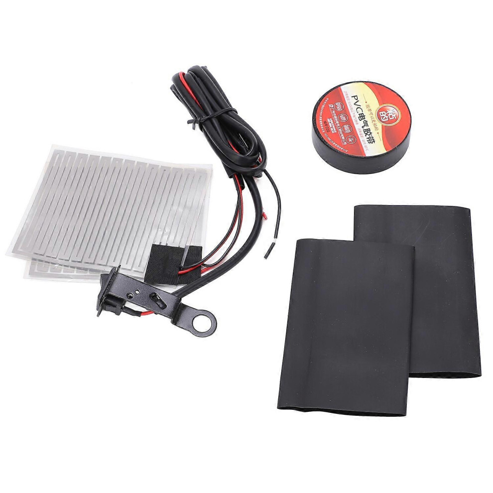 (As Show, One Size) Universal Heated Grips Motorcycle Electric Heating Handle Kit Refit Insert Handlebar Pad 12V 6909775589304