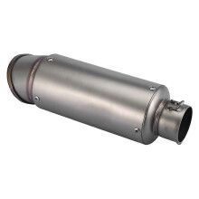 (As show, One size) Motorcycle Oblique Universal 51mm Slip on Exhaust Rear Pipe Tailpipe (#3)