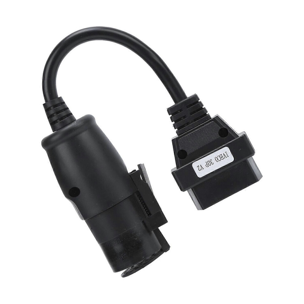 (As Show, One Size) Obd2 30Pinâ16Pin Diagnostic Cable Adapter 250Mm/9.8In Length Replacement For Iveco Trucks 6909775547762