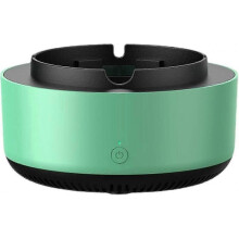 (Green)Smokeless Ashtray With Air Purifier, Intelligent Ashtray For Air Purification With Negative Ions For Car Home