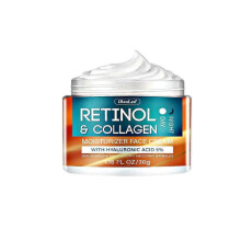 Retinol Cream for Face with Hyaluronic Acid, Day-Night Anti-Aging Moisturizer for Women Men, Hydrating Collagen Cream for Face Reduces Wrinkles, Dryne