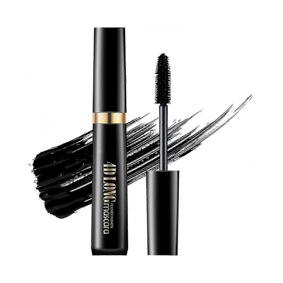 Black (Black) 4D Waterproof Mascara, 8Ml 4D Lash Mascara, Volume Mascara, Natural Waterproof Smudge-Proof, Long Lasting Mascara