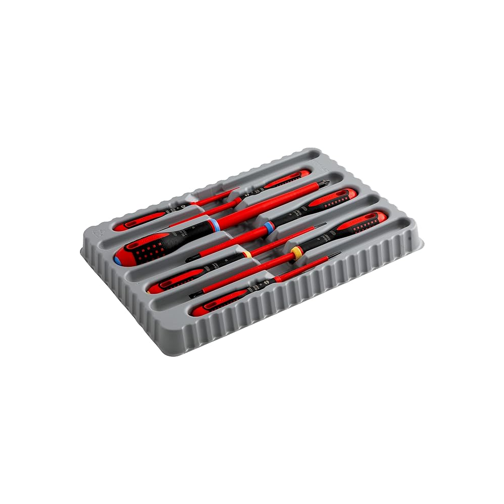 Bahco 9888S BE-9888s VDE Ergo Slot/Pozi Screwdriver Set (7 Pieces)