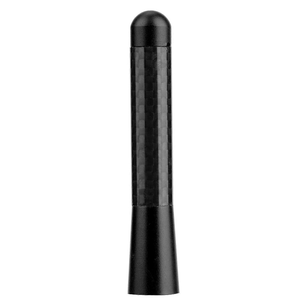(As Show, One Size) 3ÂCarbon Fiber Screw Radio Short Antenna Aerial For Universal Car Modification (Black) Black 6909775589311
