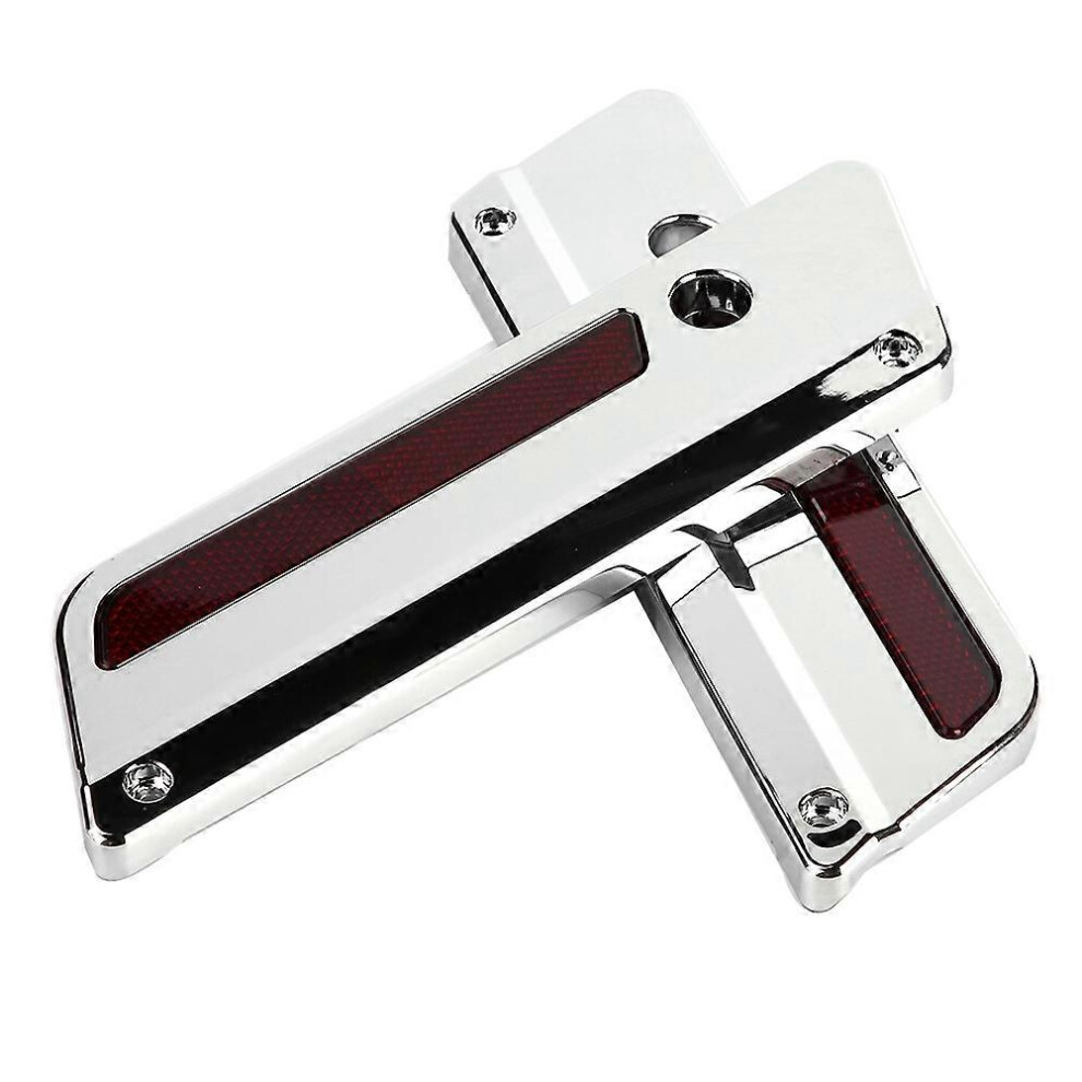 (As Show, One Size) 2 Pcs Motorcycle Saddlebag Latch Cover Reflectors For Glide Touring 1994-2017 6909775627778
