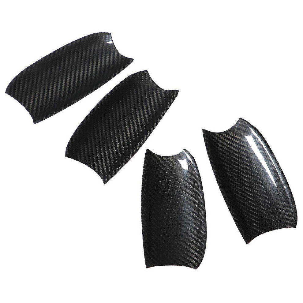 (As Show, One Size) 4Pcs Car Exterior Door Bowl Handle Trim Cover Carbon Fiber Decoration For Cayenne 2018Â2020 6909775594988
