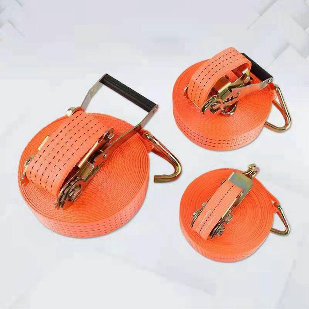 (As Show, One Size) Ratchet Tie Down Strap Lashing Strap With Hook Securing Straps And Tensioner Set For Trailer Truck C 6909775537961