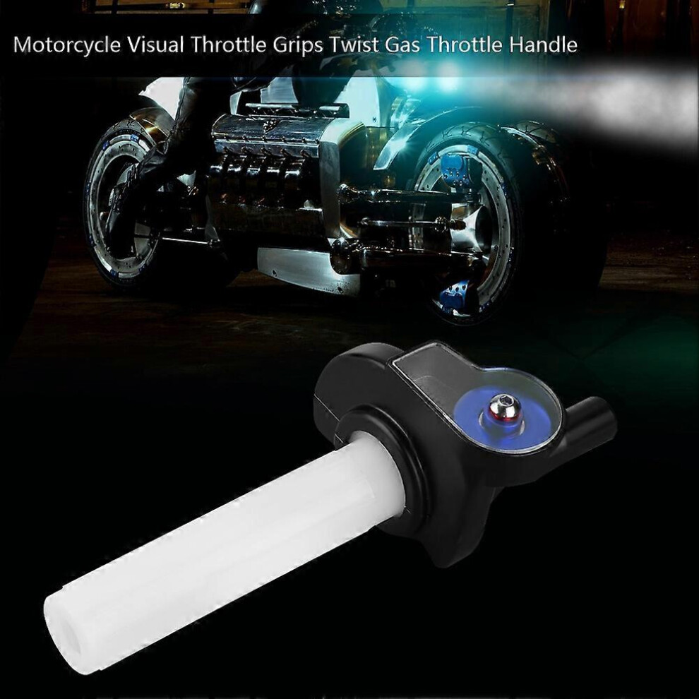 (As Show, One Size) 22Mm Motorcycle Visual Throttle Grips Twist Gas Throttle Handle For Dirt Bike Roller Blue 6909775587737