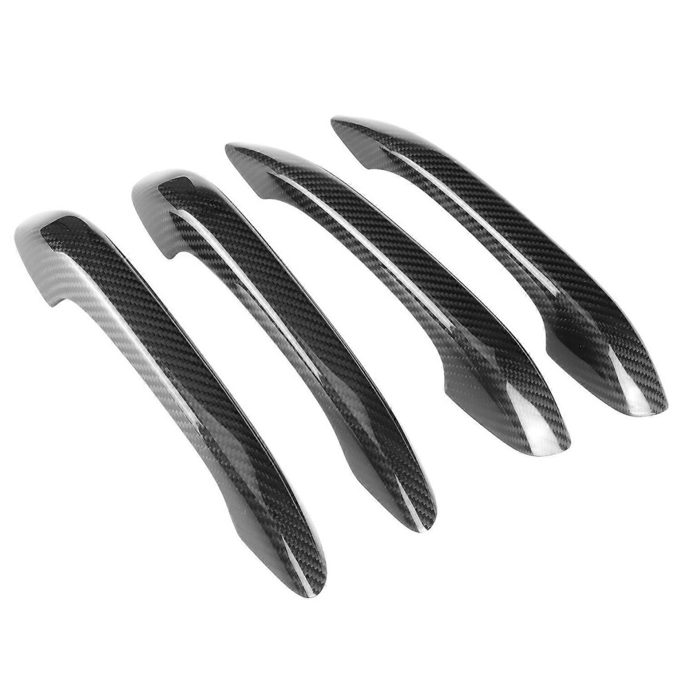(As Show, One Size) 4Pcs Carbon Fiber Door Handle Cover Trim Car Modification Fit For Porsche Macan 2014Â2020 6909775631997