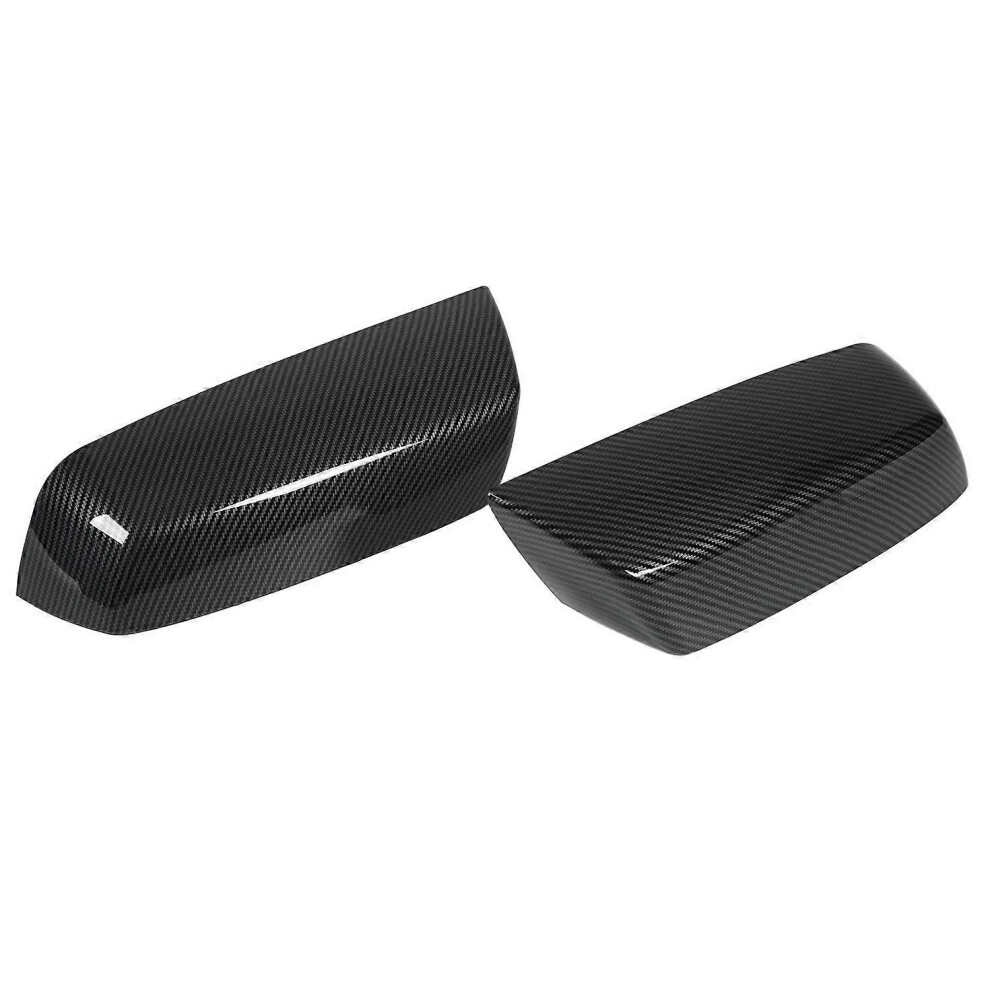 (As Show, One Size) Rear View Mirror Cover Cap Glossy Surface Mirror Decoration Protector Cap Replacement For Silverado 6909775615683