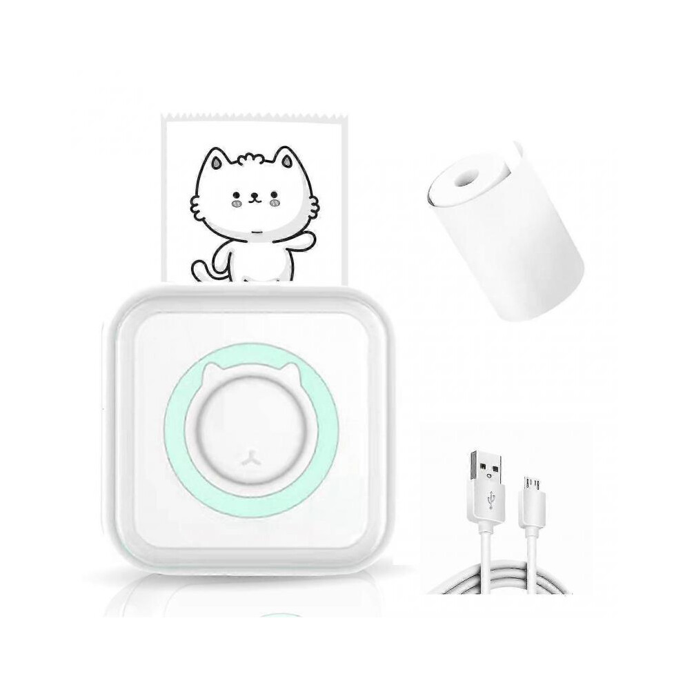 Mini Pocket Sticker Printer, Bluetooth Wireless Portable Mobile Printer Machine Thermal Printer for Notes, Memo, Photo, Pocket Label Receipt Printer C