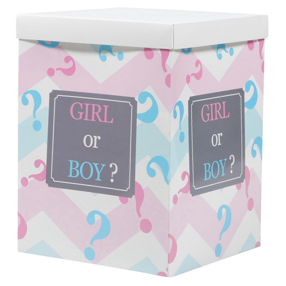 Kricely (As Show, One Size) Paper Decorative Balloon Boy Or Girl Baby Balloon Box For Baby Shower Party