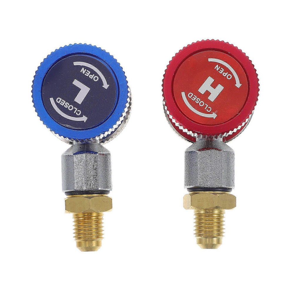 Kricely (As Show, One Size) Adjustable Ac R134a Quick Coupler Connector Adapter High&Low 1/4" Sae Hvac