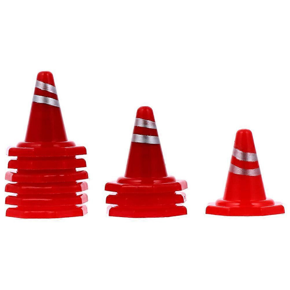 Kricely (As Show, One Size) 20Pcs Sand Table Road Cones Simulation Traffic Signs Road Signs Traffic Roadblock