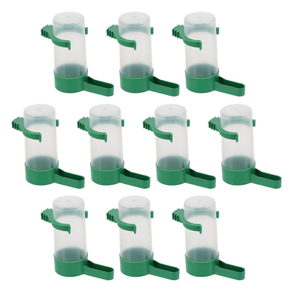 Kricely (As Show, One Size) 10Pcs Pet Parrots Water Dispenser Birds Drinker Pigeon Drinking Water Feeder