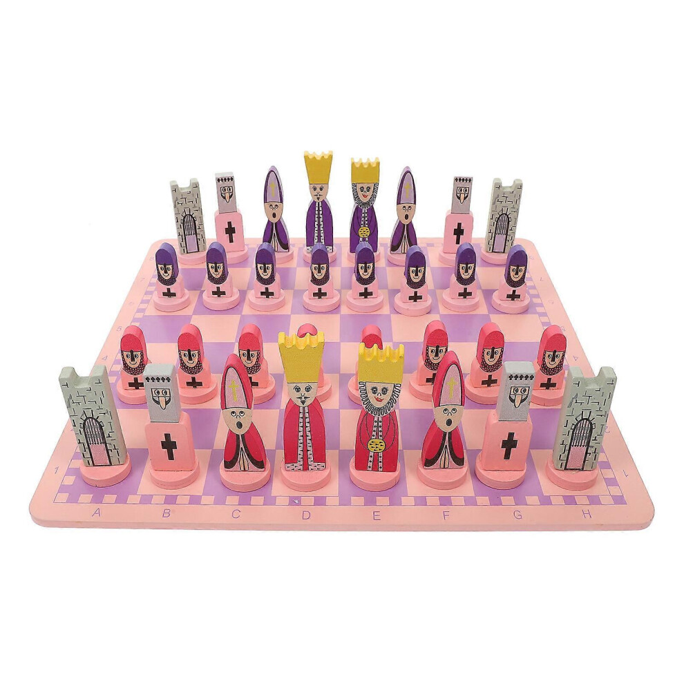 Kricely (As Show, One Size) 1 Set Of Travel Chess Set With Chess Board Educational Toys For Kids And Adults