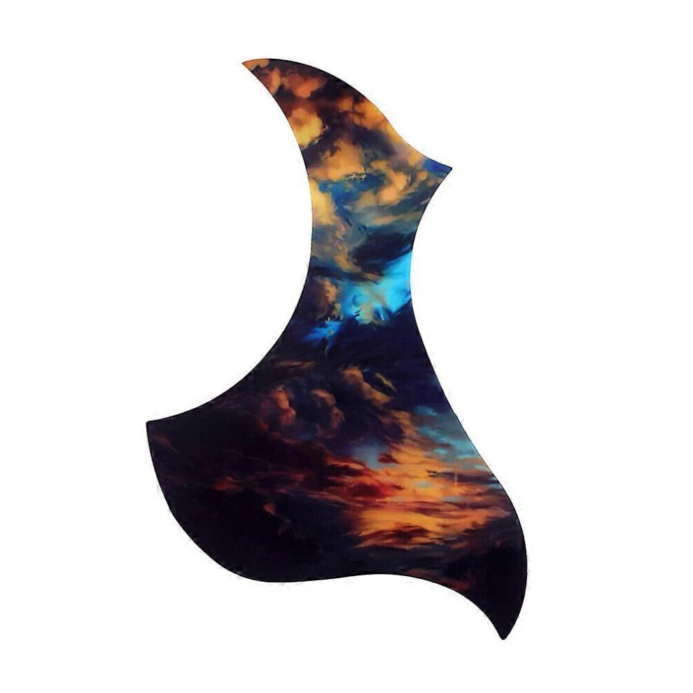 Kricely (As Show, One Size) Universal Folk Acoustic Guitar Pickguard Self-Adhesive Pick Guard Sticker For Acoustic Guitar Parts Gq437