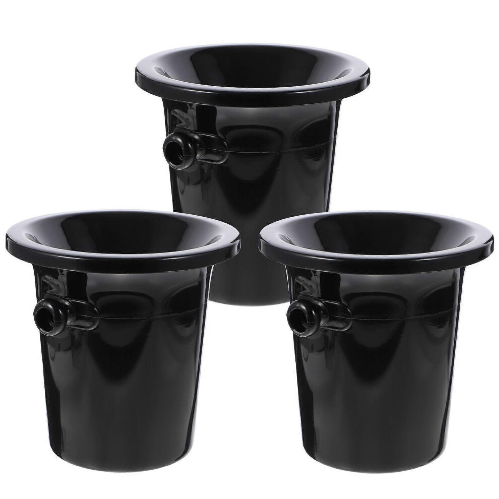Kricely (As Show, One Size) 3Pcs Creative Wine Tasting Spittoons Wine Spittoons Wine Dump Buckets (Black) Black