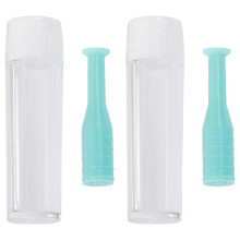 (As show, One size) 2pcs RGP Lens Inserter Remover Lens Suction Cup with Bottle for Travel Home Use (Green)