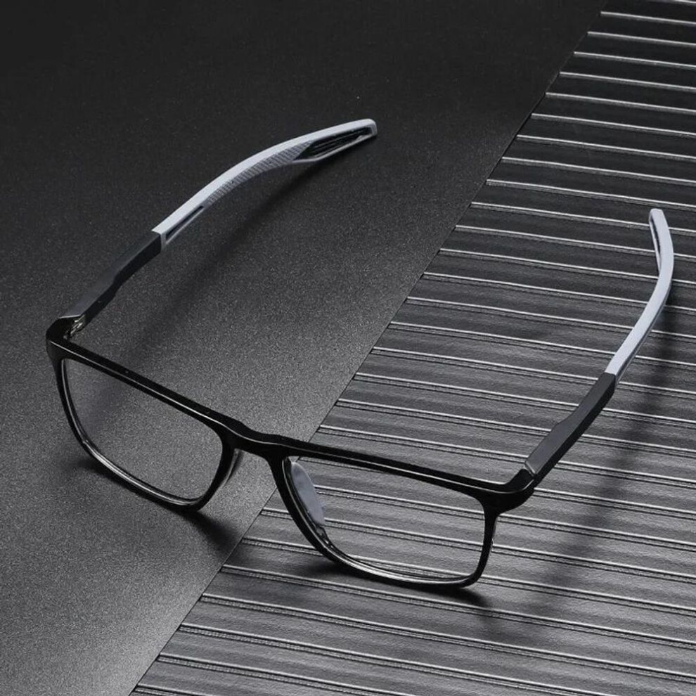 (black,grey) Ultralight Sports Reading Glasses Vintage Flexible Far-sight Eyeglasses Unisex Hd Lens Anti-blue Light Computer Eyeglasses