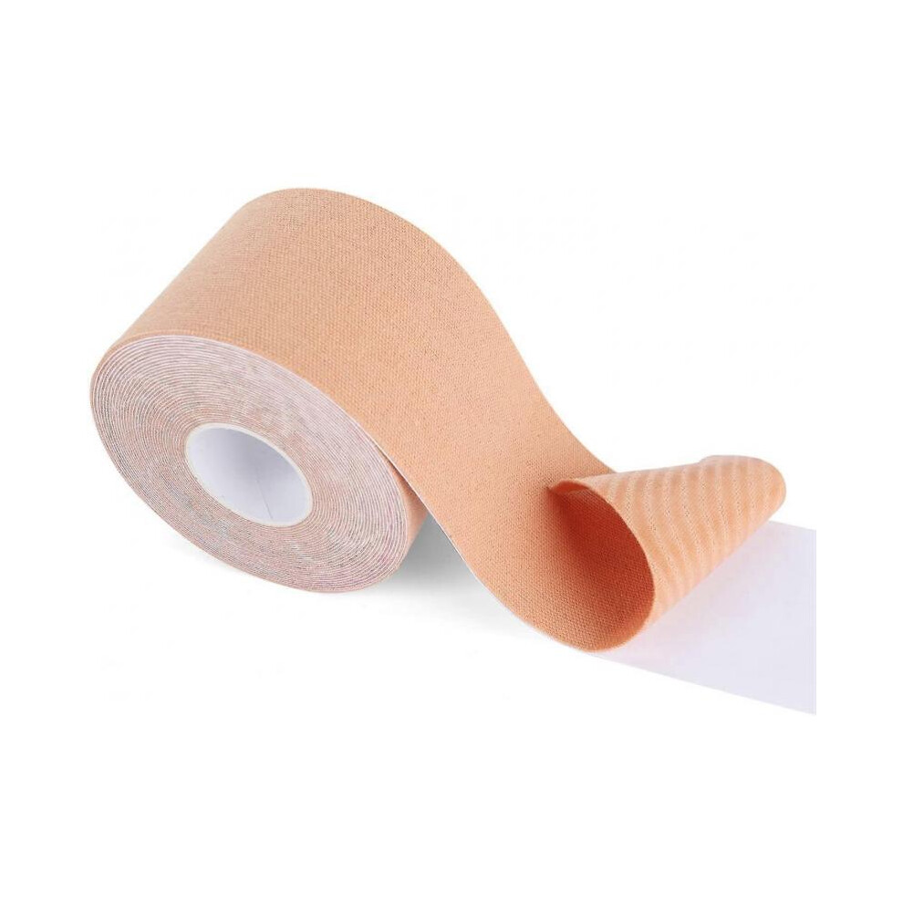 Beige Fitop Kinesiology Tape, Uncut Kinesthetic Tape 5Cm X 5M Roll For Athlete,