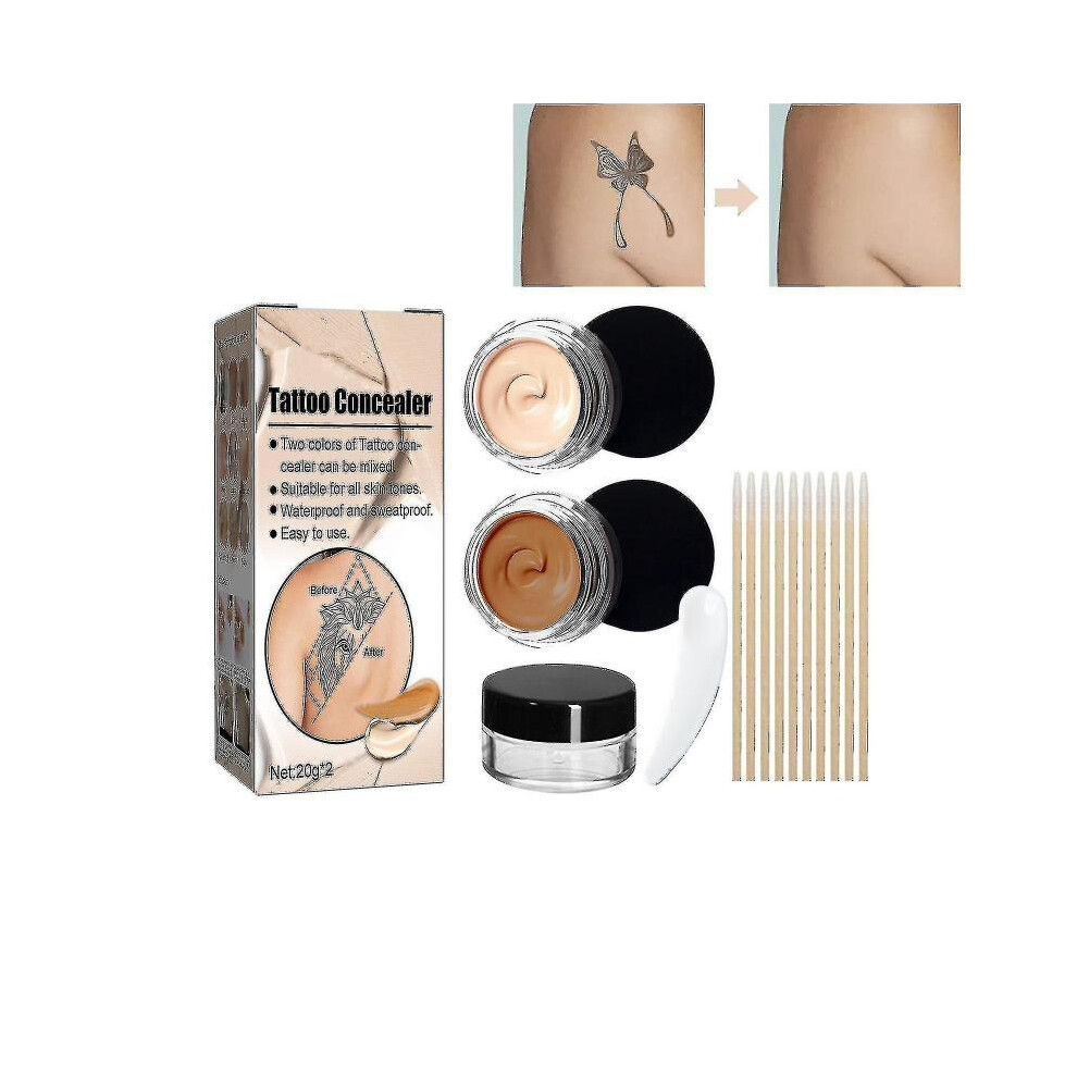 Tattoo Cover Up Makeup Waterproof, Tattoo Concealer, Scar Cover Up Makeup Waterproof, Professional Skin Concealer Set