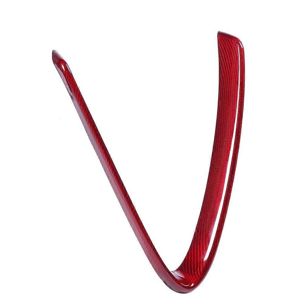 (As Show, One Size) Carbon Fiber Front Grill Cover V Shaped Grille Trim Fit For Alfa Romeo Giulia 2017-2020 Red 6909775576649